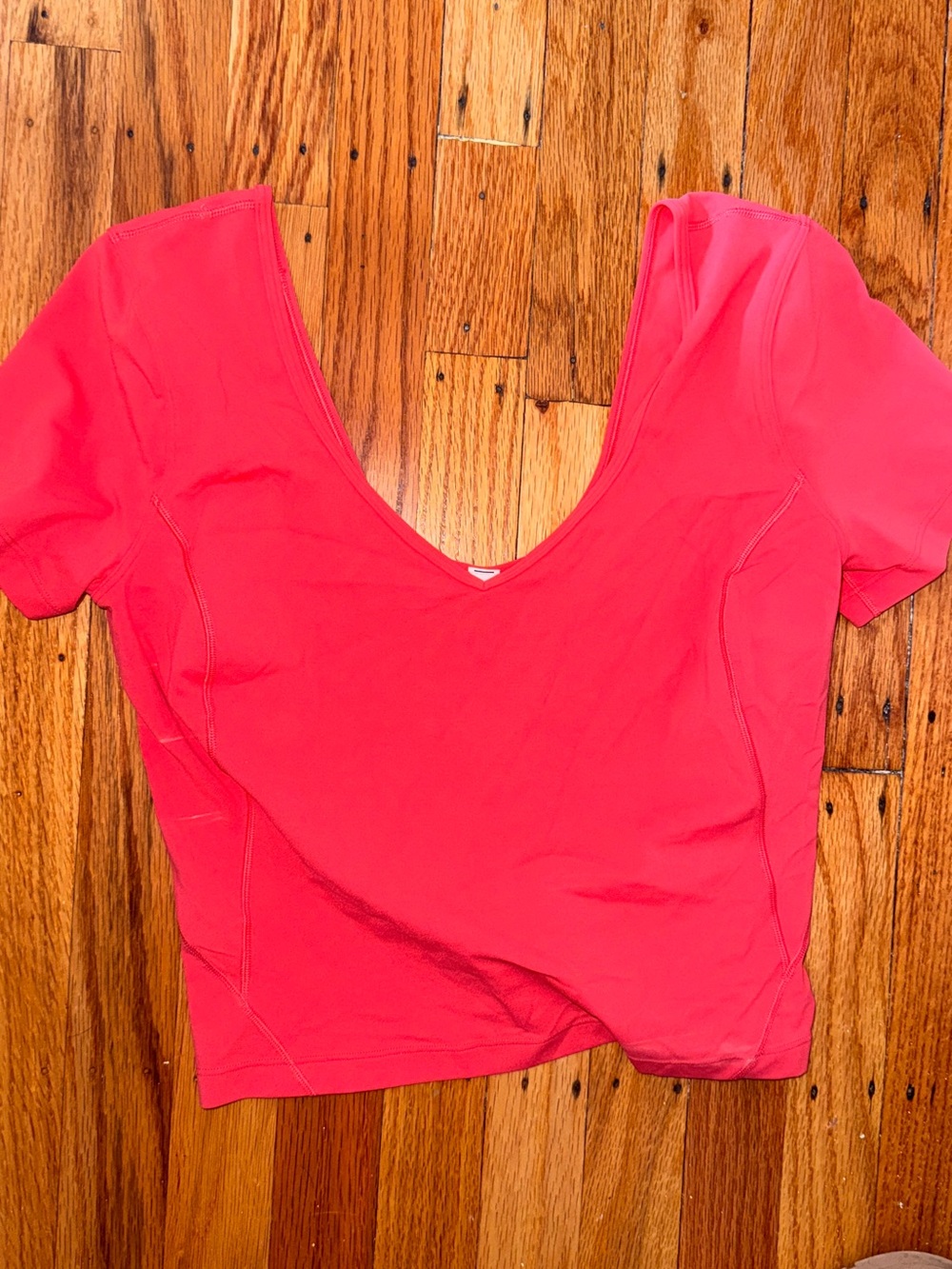 lululemon athletica V-Neck Crop Top - Bright Pink